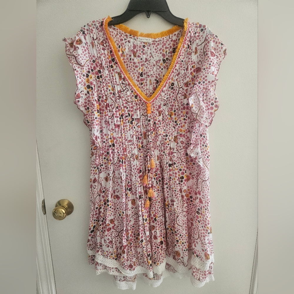 Poupette St. Barth Mila V Dress - Pink Leopard
